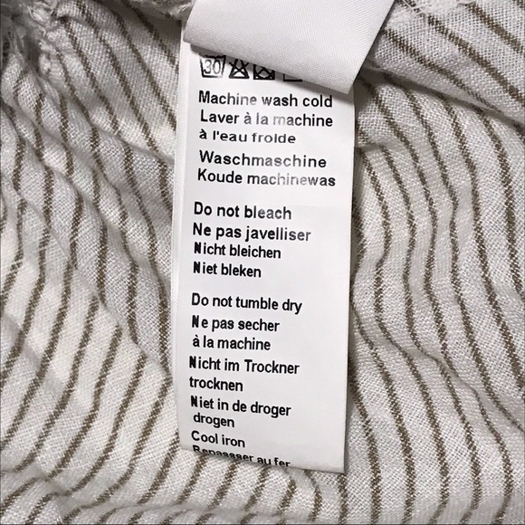 Piazza del Tempio Ruffled Linen Blouse, Size Large - Picture 9 of 9